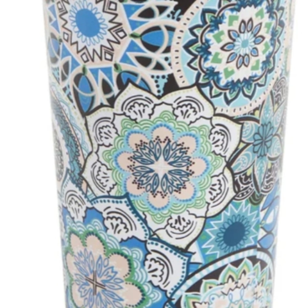 Vera Bradley Blue and Green Floral Tumbler